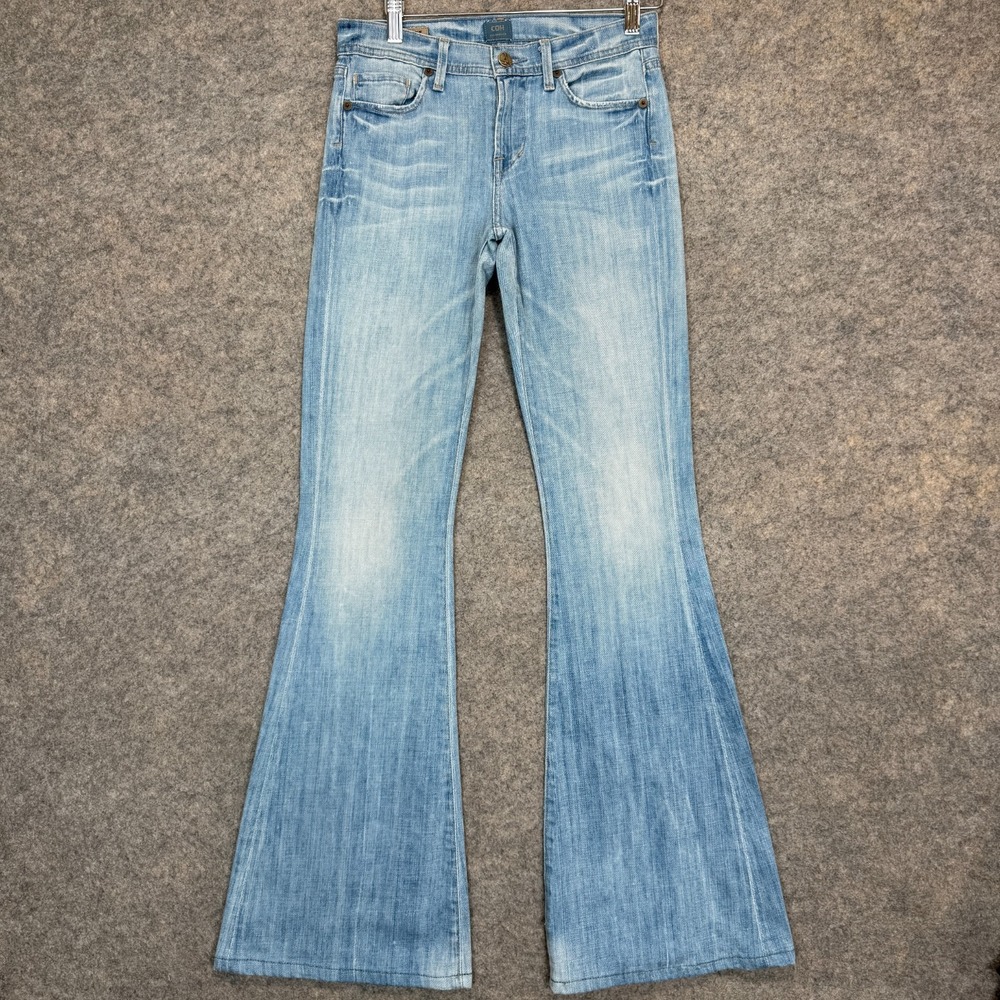 Citizens of Humanity COH Crystal Bell Bottom Jeans Womens 25 Light Blue Denim